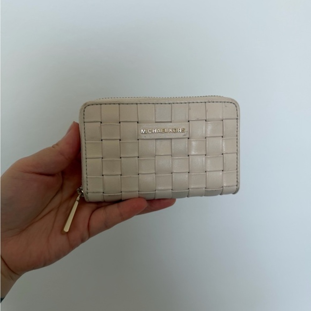 Michael Kors Beige Woven Wallet